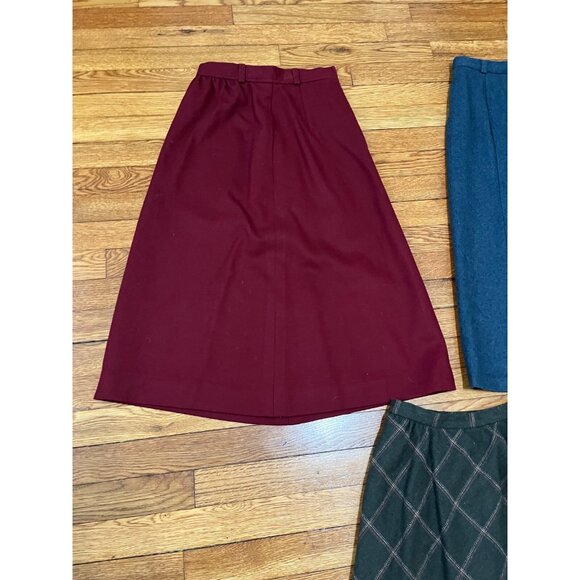 Vintage Talbots Size 4 Wool Tweed A-line High Waist Midi Skirt *Lot of 3* Modest - Picture 3 of 14
